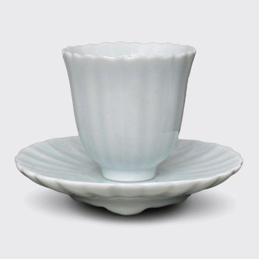 Teaware Mei Leaf | Blue Shell Saucer